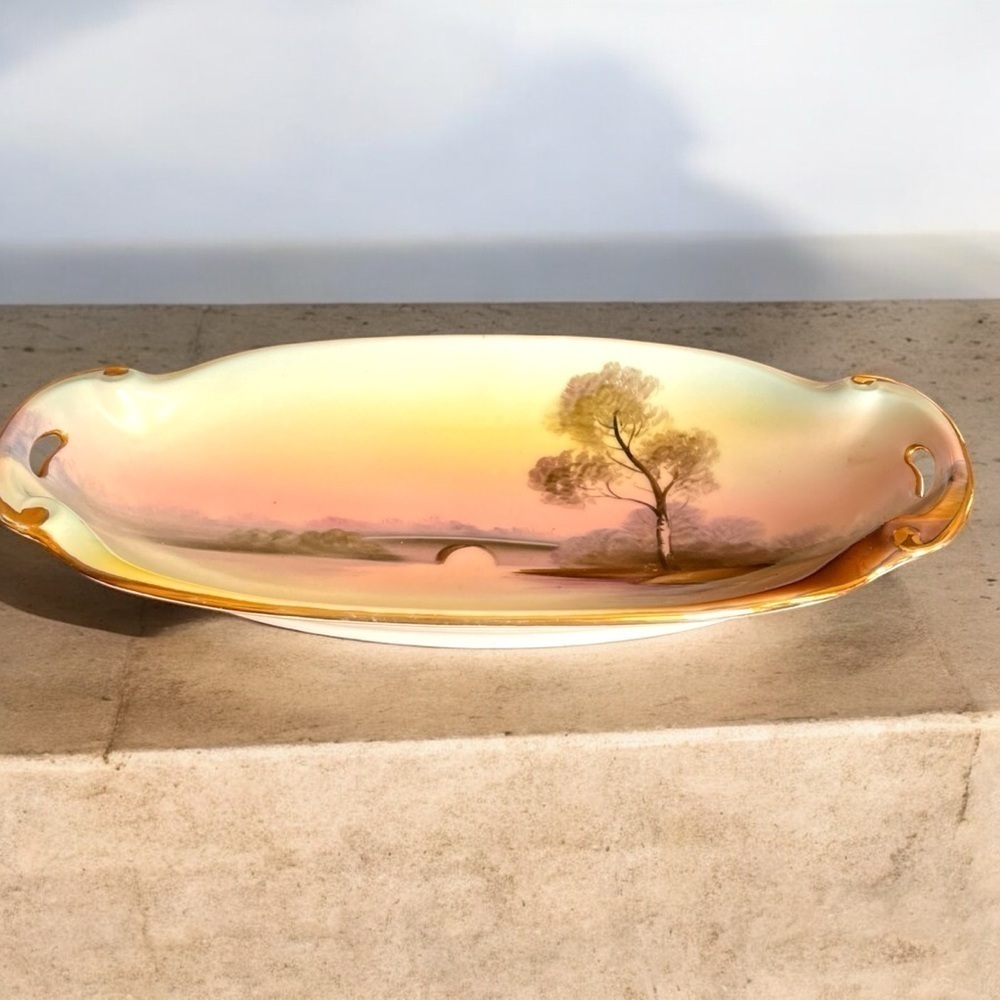 Noritake small ceramic dish, hand painted, antique/vintage, no chips or cracks